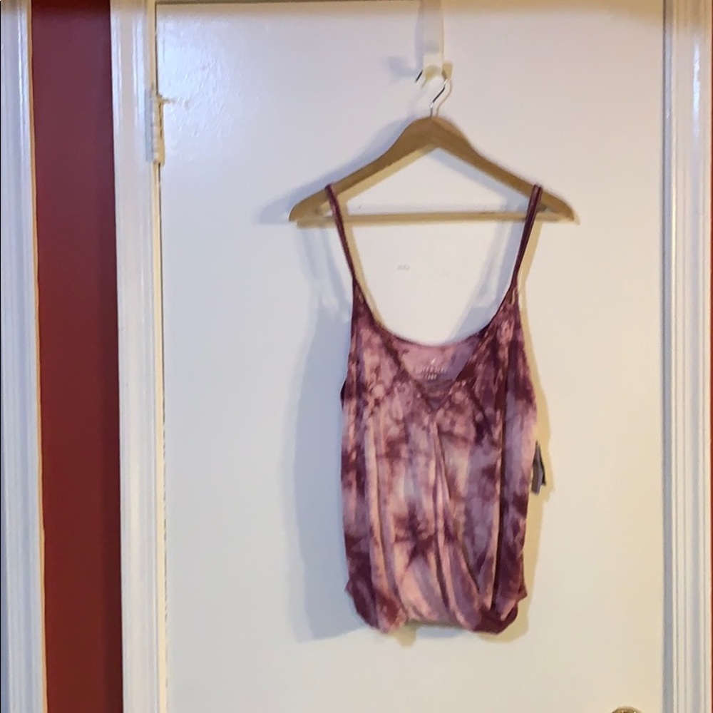 AEO pink & mauroon tie dye Tank